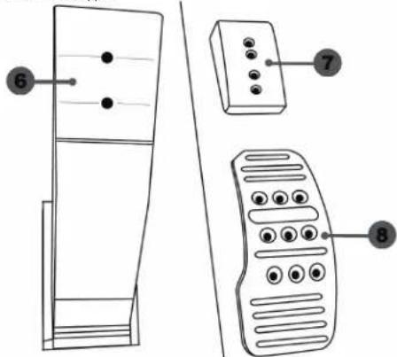 Diagram showing labeled components of a refrigerator with numbered parts 6, 7, and 8