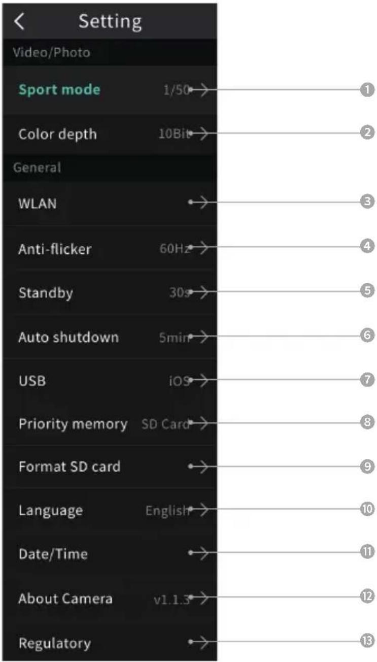 KanDao QooCam 8K - More Settings - 1