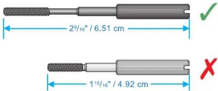 2⁹/₁₆" / 6.51 cm 1¹⁵/₁₆" / 4.92 cm