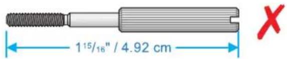 1^15/16" / 4.92 cm X