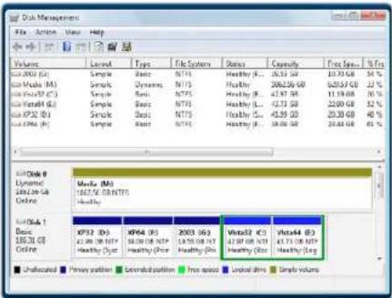 Disk Management File Action View Help Volume Level Type File System Status Capacity Free Spec. % Ret Size (MM) Simple Basic NT15 Healthy (R) 26.33 GB 10.70 GB 34 % Size Moda (M) Simple Dynamics NT15 Healthy (R) 206.56 GB 22 % Size Moda (M) Simple Basic NT15 Healthy (R) 47.97 GB 11.18 GB 36 % Size Moda (M) Simple Basic NT15 Healthy (L) 43.73 GB 22.00 GB 32 % Size Moda (M) Simple Basic NT15 Healthy (S) 43.95 GB 20.30 GB 46 % Size Moda (M) Simple Basic NT15 Healthy (R) 38.96 GB 25.66 GB 45 % Index Code 0 Dynamic 2002.00 GB Online Moda (M) 1625.50 GB NETTS Healthy Index Code 1 Basic 180.30 GB Online IP332 (D) IP64 (E) 2003 (G) Vida52 (C) Vida44 (E) Basic 180.30 GB Online IP332 (D) IP64 (E) 2003 (G) Vida52 (C) Vida44 (E) Basic 180.30 GB Online IP332 (D) IP64 (E) 2003 (G) Vida52 (C) Vida44(E) Basic 180.30 GB Online IP332 (D) IP64 (E) 2003 (G) Vida52 (C) Vida44(E) Basic 180.30 GB Online IP332 (D) IP64 (E) 2003 (G) Vida52 (C) Vida44(G) Basic 180.30 GB Online IP332 (D) IP64 (E) 2003 (G) Vida52 (C) Vida44(E) Basic 180.30 GB Online IP332 (D) IP64 (E) 2003 (G) Vida52 (C) Vida44(C) Basic 180.30 GB Online IP332 (D) IP64 (E) 2003 (G) Vida52 (C) Vida44(E) Basic 180.30 GB Online IP332 (D) IP64 (E) 2003 (G) Vida52 (C) Vida44(F) Basic 180.30 GB Online IP332 (D) IP64 (E) 2003 (G) Vida52 (C) Vida44(G) Basic 180.30 GB Online IP332 (D) IP64 (E) 2003 (G) Vida52 (C) Vida44(G) Basic 180.30 GB Online IP332 (D) IP64 (E) 2003 (G) Vida52 (C) Vida44(F) Basic 180.30 GB Online IP332 (D) IP64 (E) 2003 (G) Vida52 (C) Vida44(E) Basic 180.30 GB Online IP332 (D) IP64 (E) 2003 (G) Vida52 (C) Vida44(S) Basic 180.30 GB Online IP332 (D) IP64 (E) 2003 (G) Vida52 (C) Vida44(S) Basic 180.30 GB Online IP332 (D) IP64 (E) 2003 (G) Vida52 (C) Vida44(E) Basic 180.30 GB Online IP332 (D) IP64 (E) 2003 (G) Vida52 (C) Vida44(M) Basic 180.30 GB Online IP332 (D) IP64 (E) 2003 (G) Vida52 (C) Vida44(M) Basic 180.30 GB Online IP332 (D) IP64 (E) 2003 (G) Vida52 (C) Vida44(S) Basic 180.30 GB Online IP332 (D) IP64 (E) 2003 (G) Vida52 (C) Vida44(G) Basic 180.30 GB Online IP332 (D) IP64 (E) 2003 (G) Vida52 (C) Vida44(S) Basic 180.30 GB Online