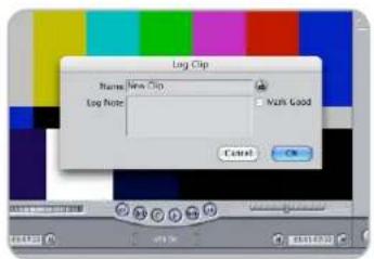 Log Clip Name New Clip Log Note OK Cancel