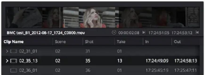 BMC test_B1_2012-08-17_1724_C0000.mov Clip Name Scene Shot Take In Out > 02_31_01 02 31 01 > 02_35_13 02 35 13 17:24:49:09 17:24:58:13 02_36_01 02 36 01 17:25:45:19 17:25:47:11