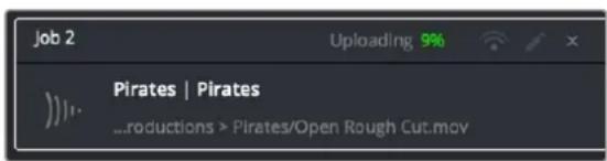 Job 2 Uploading 9% Pirates | Pirates ...roductions > Pirates/Open Rough Cut.mov