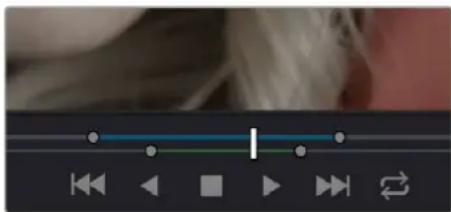 Blackmagic Design DaVinci Resolve - To set In and Out points in the Source Viewer: - 2