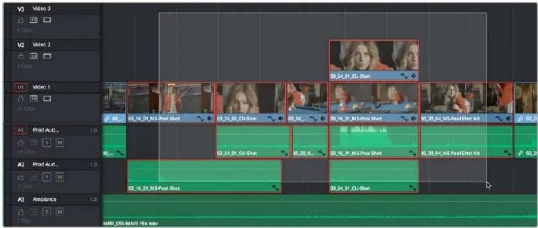 V3 Video 3 40% V2 Video 2 iPhoto V1 Video 1 60% A1 Prod Aud... 1.0 S M H Ops A2 Prod Aud... 1.0 S M 20% A3 Ambience 1.0 S M i Clip 03_14_01_M5_Pool Shot 03_24_01_CU-Shet 03_36_01 03_14_01_M5_Pool Shot 03_23_84_M5_Pool Shot Art 03_23_84_M5_Pool Shot Art 03_14_01_M5_Pool Shot 03_24_01_CU-Shet 03_23_84_M5_Pool Shot Art 03_23_84_M5_Pool Shot Art AMBI: 505-WART Files now