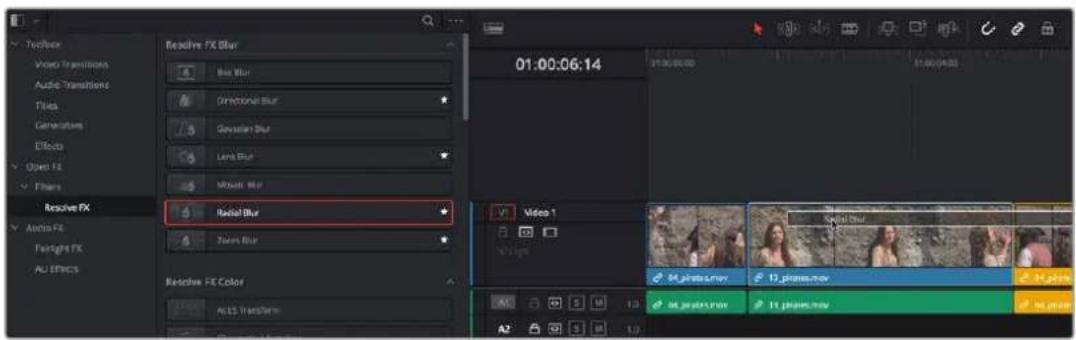 Toolbox Video Transitions Audio Transitions Titles Generations Effects Open FX Filters Resolux FX Audio FX Fastlight FX AU Ethics Resolux FX Blur Box Blur Ornoidal Blur Gaussian Blur Lens Blur Mouse Blur Radial Blur Zoom Blur Resolux FX Color ACLS Transform 01:00:06:14 01:00:06:00 01:00:06:00 Video 1 M3.jpg 12.jpg.mov 11.jpg.mov 12.jpg.mov