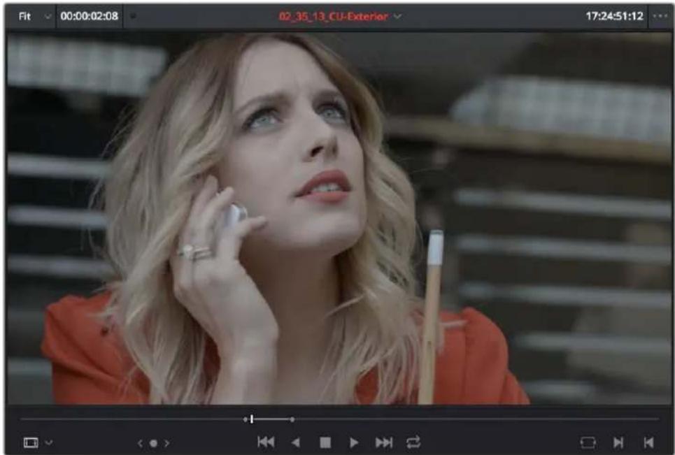 Blackmagic Design DaVinci Resolve - Using keyboard shortcuts or Viewer controls to Match Frame from the Timeline to find a source clip: - 2