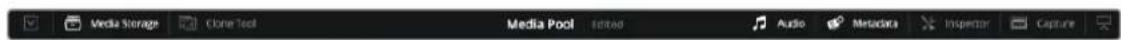 Media Storage Close Test Media Pool Audio Metadata Inspector Capture