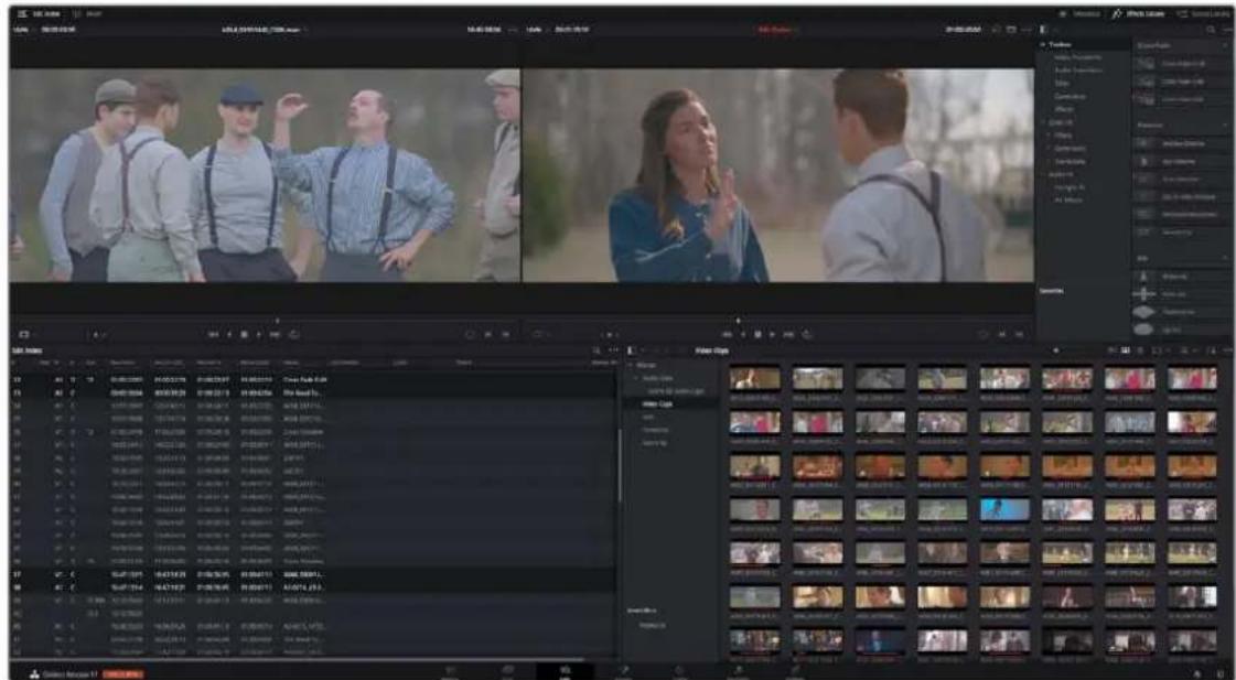 Screenshot of a video editing software interface displaying multiple video and audio tracks with Chinese labels and thumbnails.