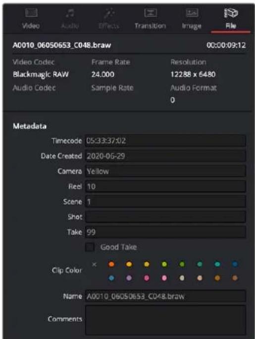 Video Audio Effects Transition Image File A0010_06050653_C048.braw 00:00:09:12 Video Codec Blackmagic RAW Audio Codec Frame Rate 24.000 Sample Rate Resolution 12288 x 6480 Audio Format 0 Metadata Timecode 05:33:37:02 Date Created 2020-06-29 Camera Yellow Reel 10 Scene 1 Shot Take 99 Good Take Clip Color × Name A0010_06050653_C048.braw Comments