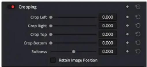 Cropping Crop Left 0.000 Crop Right 0.000 Crop Top 0.000 Crop Bottom 0.000 Softness 0.000 Retain Image Position