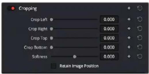 Cropping Crop Left 0.000 Crop Right 0.000 Crop Top 0.000 Crop Bottom 0.000 Softness 0.000 Retain Image Position