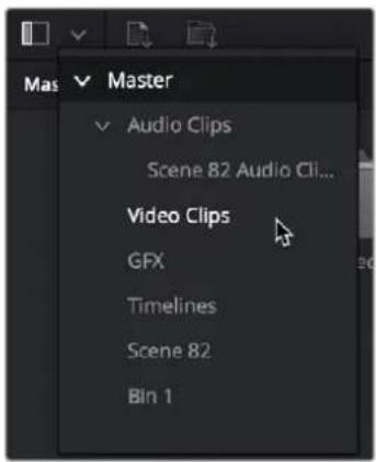 Master Audio Clips Scene 82 Audio Cl... Video Clips GFX Timelines Scene 82 Bin 1