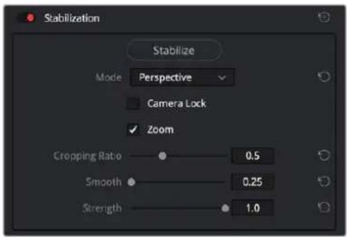Stabilization Stabilize Mode Perspective Camera Lock ✓ Zoom Cropping Ratio 0.5 Smooth 0.25 Strength 1.0