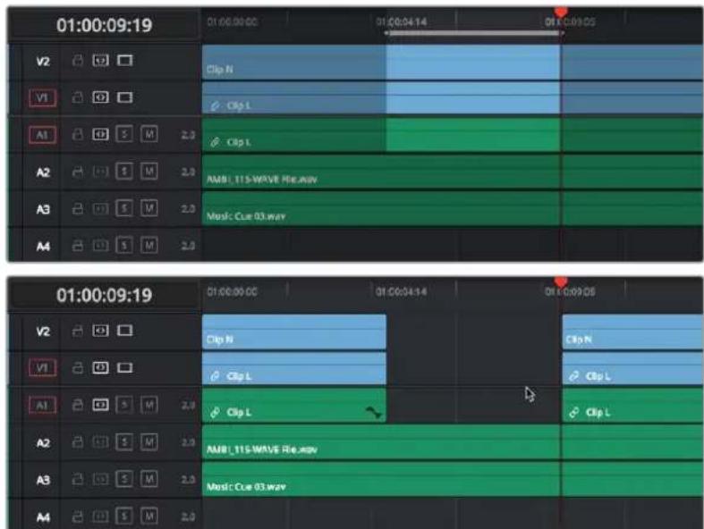 01:00:09:19 V2 V1 A1 A2 A3 A4 01:00:09:00 Clip N Clip L Clip L AMB_115-WAVE Re.xay Music Cue 03.wav 01:00:04:14 Clip N Clip L Clip L AMB_115-WAVE Re.xay Music Cue 03.wav 01:00:09:05 Clip N Clip L Clip L