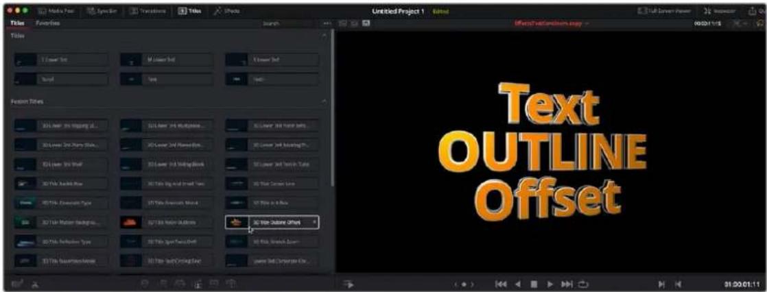 Text OUTLINE Offset