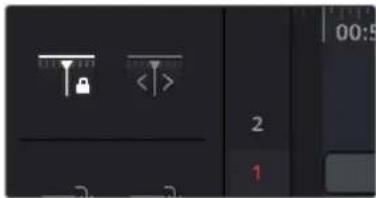 Camera control panel interface showing lock and navigation icons with numeric settings