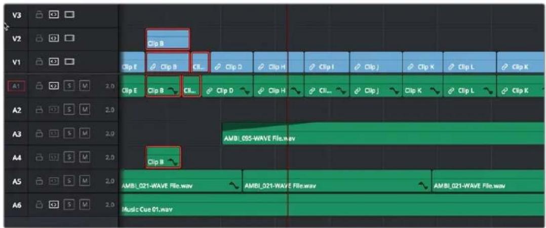 V3 V2 V1 Clip B Clip E Clip B Cll... Clip D Clip H Clip I Clip J Clip K Clip L Clip K A1 S M 2.0 Clip E Clip B Cll... Clip D Clip H Clip ... Clip J Clip K Clip L Clip K A2 S M 2.0 AMB_095-WAVE File.wav A3 S M 2.0 Clip B AMB_021-WAVE File.wav AMBI_021-WAVE File.wav AMBI_021-WAVE File.wav A4 S M 2.0 Music Cue 01.wav
