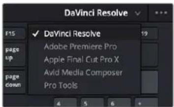 DaVinci Resolve F15 page up page down ✓ DaVinci Resolve Adobe Premiere Pro Apple Final Cut Pro X Avid Media Composer Pro Tools
