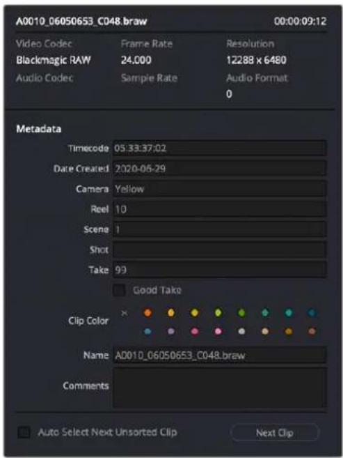 A0010_06050653_C048.braw 00:00:09:12 Video Codec Frame Rate Resolution Blackmagic RAW 24.000 12288 x 6480 Audio Codec Sample Rate Audio Format 0 Metadata Timecode 05:33:37:02 Date Created 2020-05-29 Camera Yellow Reel 10 Scene 1 Shot Take 99 Good Take Clip Color × Name A0010_06050653_C048.braw Comments Auto Select Next Unsorted Clip Next Clip
