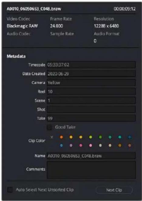 A0010_06050653_C048.braw 00:00:09:12 Video Codec Frame Rate Resolution Blackmagic RAW 24.000 12288 x 6480 Audio Codec Sample Rate Audio Format 0 Metadata Timecode 05:33:37:02 Date Created 2020-06-29 Camera Yellow Reel 10 Scene 1 Shot Take 99 Good Take Clip Color X Name A0010_06050653_C048.braw Comments Auto Select Next Unsorted Clip Next Clip