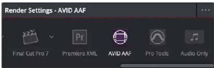 Render Settings - AVID AAF Final Cut Pro 7 Premiere XML AVID AAF Pro Tools Audio Only