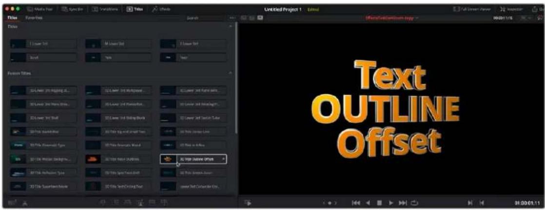 Text OUTLINE Offset