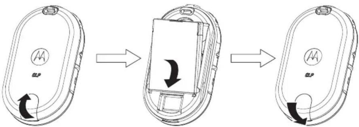 MOTOROLA CLP1060 - INSTALL THE BATTERY - 1