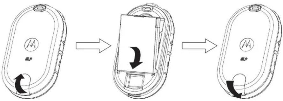 MOTOROLA CLP1060 - Installer la batterie - 1
