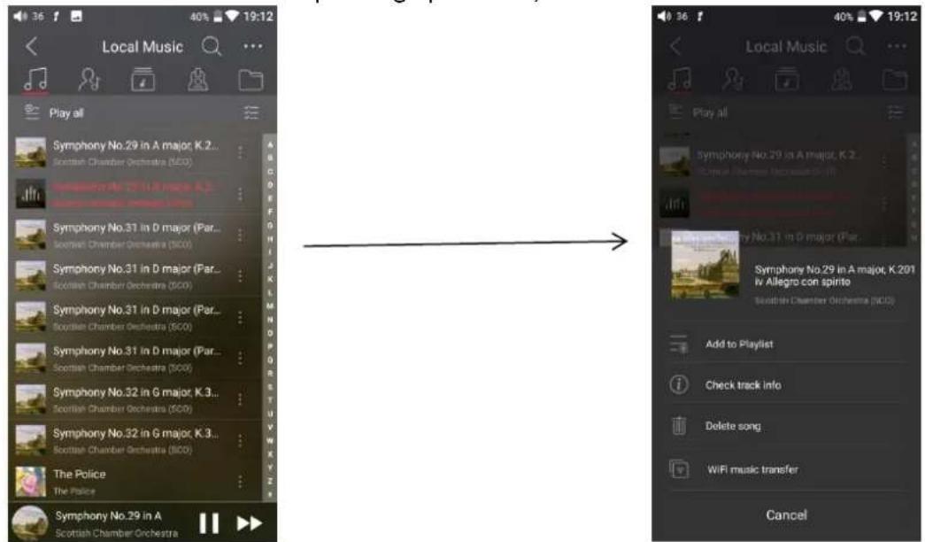 FiiO M15 - Playlist interface - 1