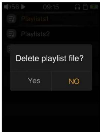 FiiO M3K - Delete playlist - 2