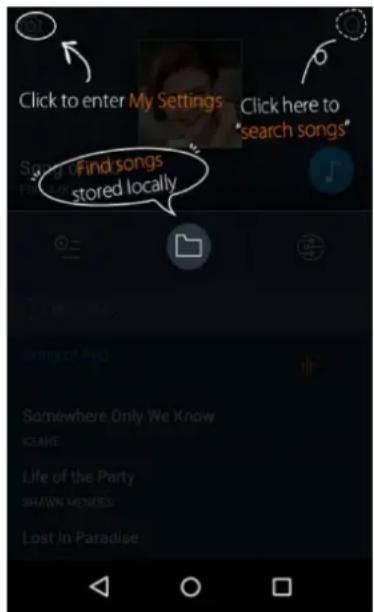 FiiO X5 - 1) App homepage - 2