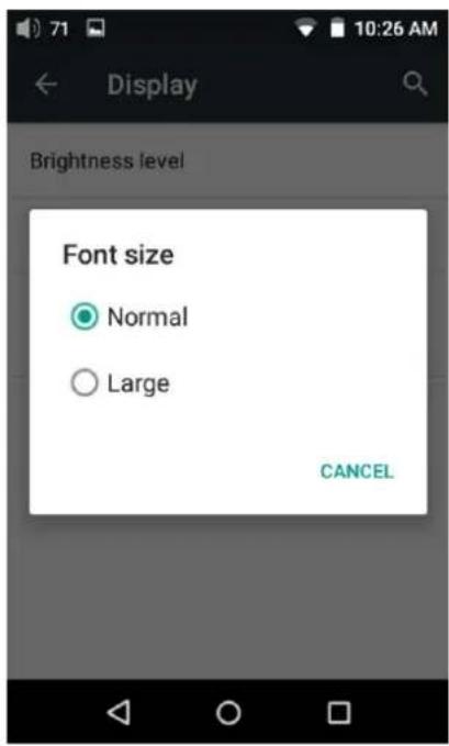 FiiO X5 - j) Display—Font Size - 1