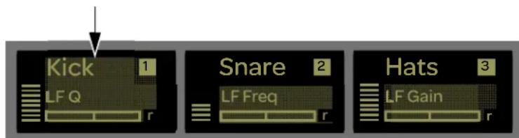 Kick LF Q Snare LF Freq Hats LF Gain