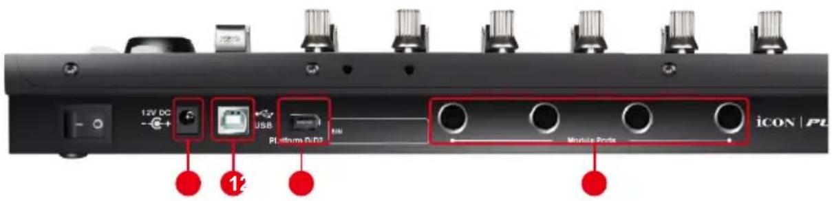12V DC -+ + USB Platform 0/02 iCON | PL Module Ports