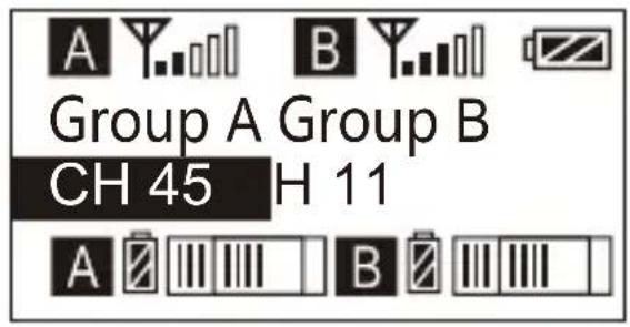 Comica CVM-WM200A - Manually Adjust the Channel of Group A/ Group B - 2