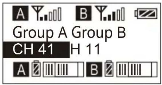 Comica CVM-WM200A - Manually Adjust the Channel of Group A/ Group B - 1