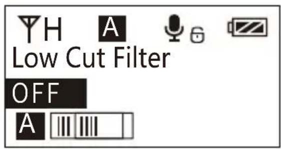 Comica CVM-WM200A - Low Cut Filter 'Low/High/OFF' Adjustment - 2