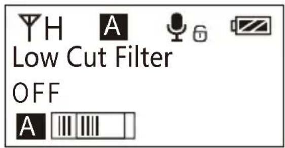 Comica CVM-WM200A - Low Cut Filter 'Low/High/OFF' Adjustment - 1