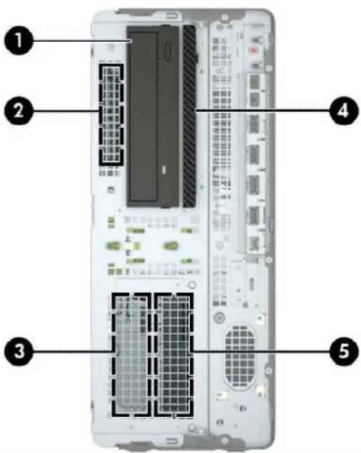 HP EliteDesk 800 G4 - Umístění jednotek - 1