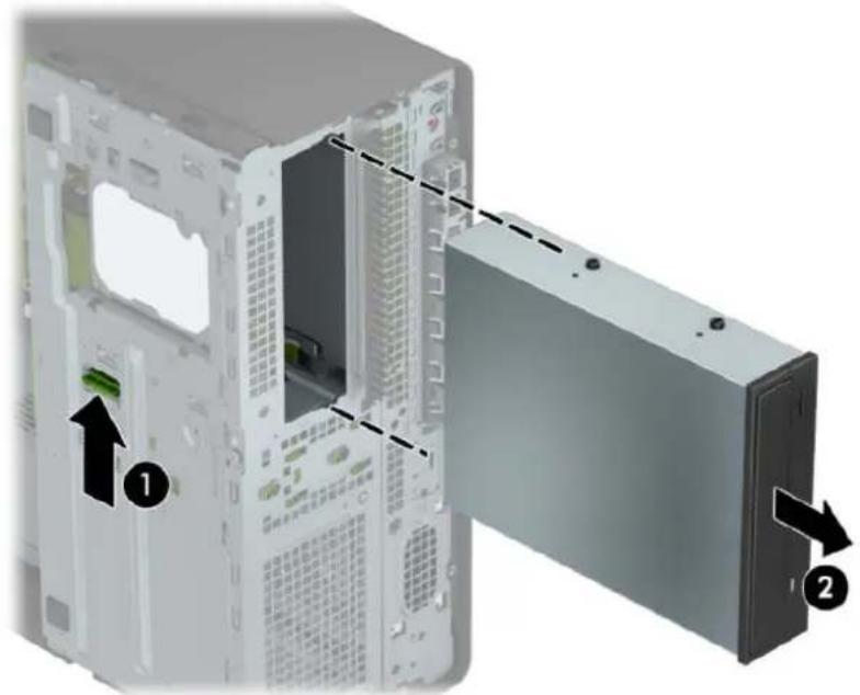 HP EliteDesk 800 G4 - Vyjmutí 5,25palcové jednotky - 5