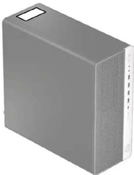 HP EliteDesk 800 G4 - Umístění sériového čísla - 1