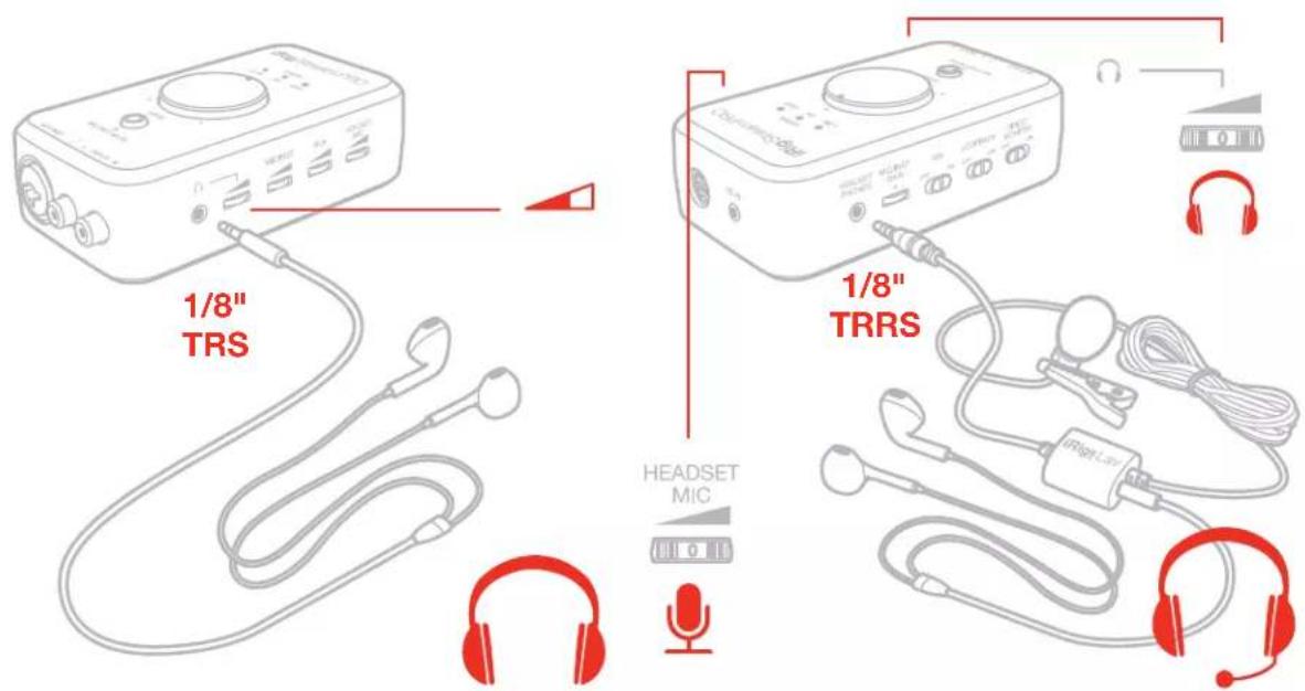 1/8" TRS 1/8" TRRS HEADSET MIC Rise Laser