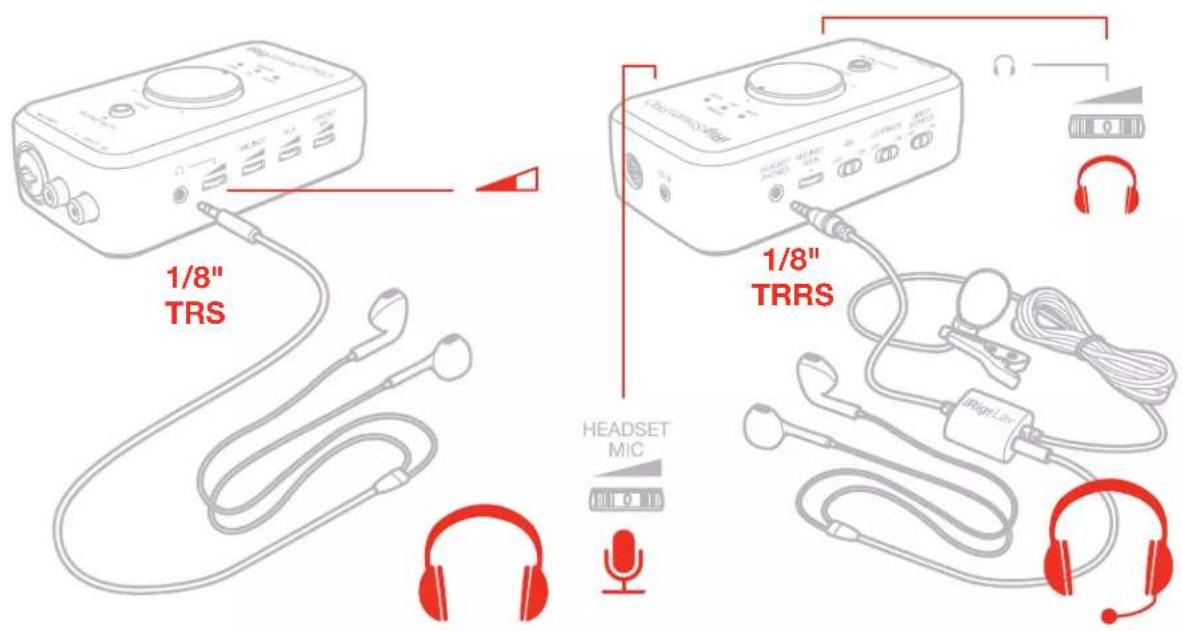 1/8" TRS 1/8" TRRS HEADSET MIC Inglia