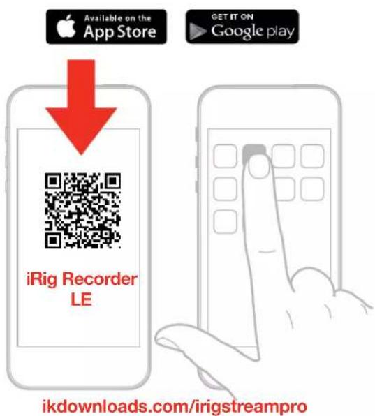 Available on the App Store GET IT ON Google play iRig Recorder LE ikdownloads.com/irigstreampro