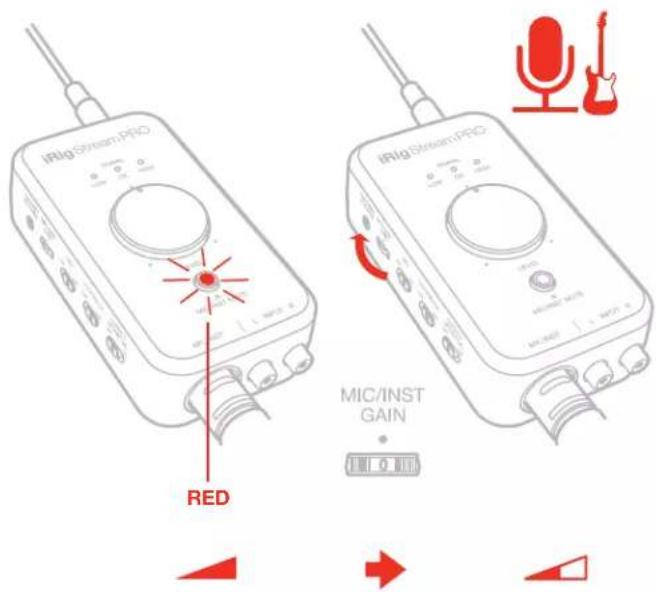 iRig Stream PRO iRig Stream PRO MIC/INST GAIN RED