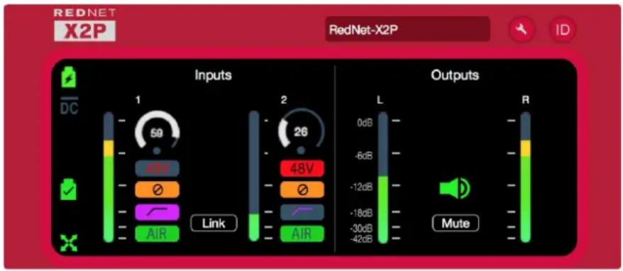 FOCUSRITE RedNet X2P - OVLÁDÁNÍ REDNET 2 - 1