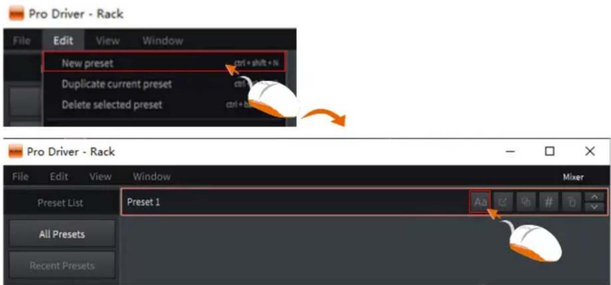 icon Duo22 Live - Create a New Preset - 1