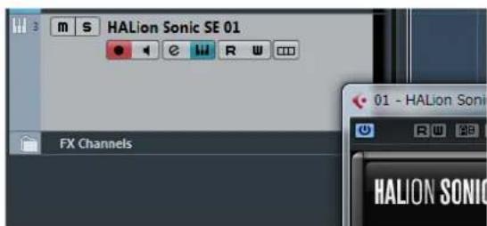 STEINBERG UR22 MKII - In the window that appears below, select HALion Sonic SE and click [Add Track]. - 3
